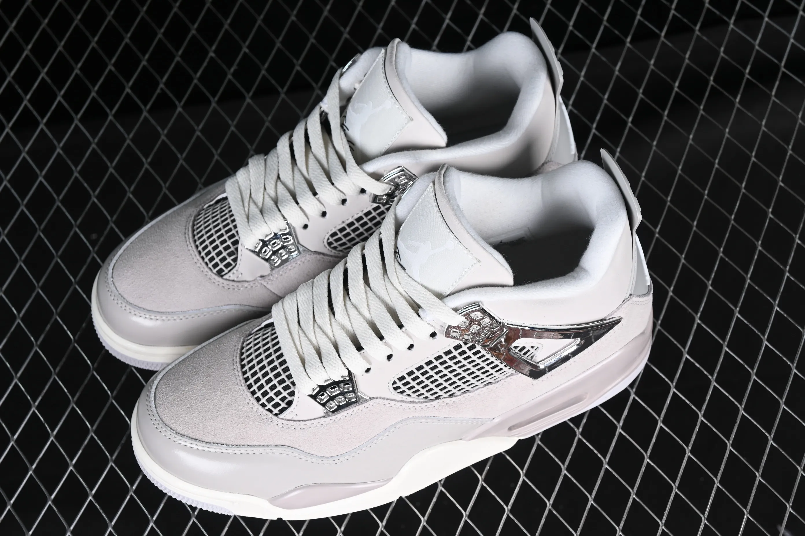 All categories Air Jordan Jordan series basketball shoes Air Jordan 4 Air Jordan 4 Retro "Frozen Moments" AJ4 Joe 4 electroplated silver AQ9129-001